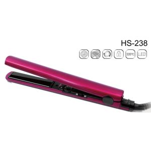 2017 New Products HS-238 Ionic With LED Light Hair Straightener
