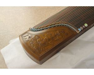 Professional Chinese Nanmu Playing Guzheng Carved Chinese Painting Dunhuang Frescoes for Performance Purpose for Beginners