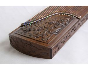 Professional Nanmu Guzheng with 9 Dragons Carving for Performance Purpose for Beginners Creat Special Sound