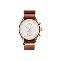 Unique Rose Gold Case Luxury Mens Watches Leather Band 2017