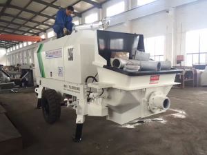 High Pressure Pipe Mobile Diesel with Duetz Engine Trailer Concrete Pump with S Valve