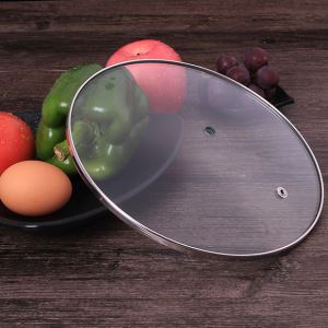 High Quality Universal Saucepan Glass Lids for Sale ,clear Float 4mm/5mm Glass ,201/304 Stainless Steel Ring .Glass Lids Manufacturer