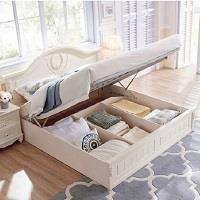 Modern King Size Teak Wood Double Bed Designs with Box