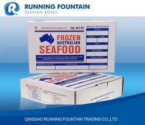 3 & 5 & 10kg General/Four Colors Printing Shrimp and Prawn Cartons in Corrugated/750g/850g/1050g USA Kraft Paper Waterproof Waxed/ Oiled/PE Coated for Farm/Board/Supermarket