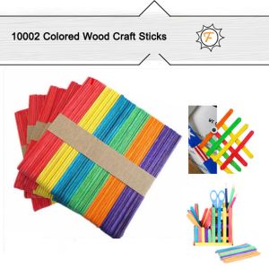114mm Colored Wooden Popsicle Sticks and Lollipop Sticks for Craft Idea for Kids