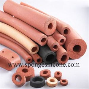 Low Density Closed Cell Red Heat Insulation Silicone Foam Sponge Tube