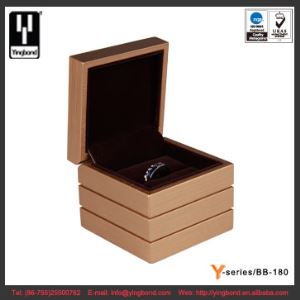 Luxury Design Wooden Velvet Lined Wedding Jewelry Ring Boxes
