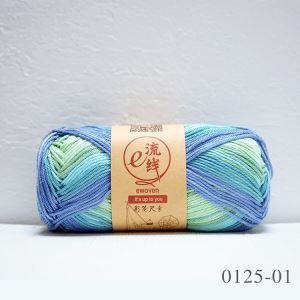 Colorful 100% Mercerized Cotton Space Dyed Hand Knitting Yarn