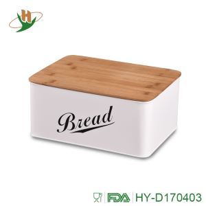 Bread Bin With Bamboo Lid