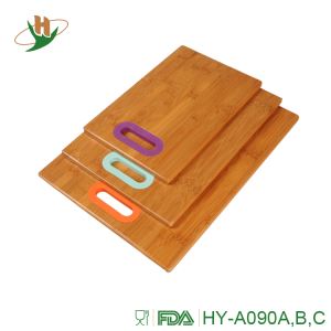 3 Piece Bamboo Cutting Board Set - Wooden Cutting Boards for Kitchen with Storage Handle - Small and Large Wood Cutting Board