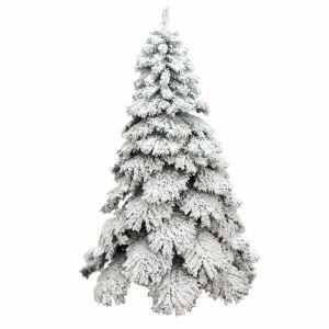 Artificial Christmas Tree Sonw Tree Four Sizes Hooked Tree With Metal Stand Green Leaves And White Sonw No Decorations