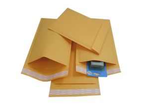 Gold Yellow Color Kraft Paper Bubble Padded Mailers Shipping Self Seal Envelopes