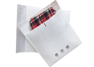 Light and Fashionable White Colored Protection Clothing Plastic Bubble Bag