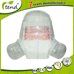 Plastic Back PE Film Adult Diapers Incontinence Nappies with PP Tape