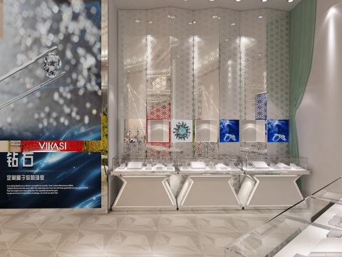 Diamond Custom Shop Design, Situational Space Design, Boutique High-end Diamond Baking Showcase, SWAROVSKI Crystal Shop Design