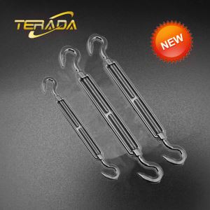 316 Stainless Steel 1 Inch Thread Heavy Duty Hook and Hook US Type Forged Turnbuckle