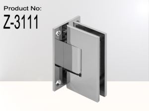 Standard duty square corner wall mount full back plate shower hinge