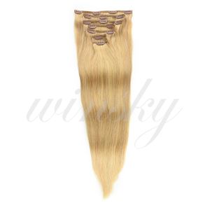 Long Straight Remy Brazilian Clip In Human Hair Extension #16