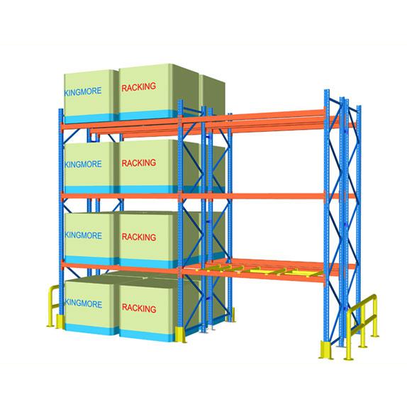 Warehouse Storage Heavy Duty Powder Coated or Galvanized Single Deep Steel Pallet Racking