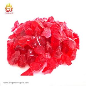 Red Transparent Landscape Broken Glass Can Be Applied To Home Decoration And Engineering as Terrazzo Glass