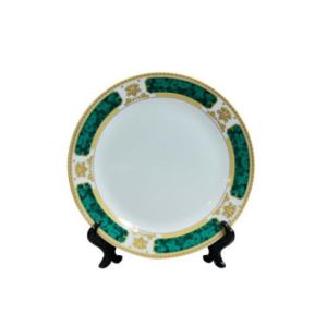 Gold And Green Rim Sublimation Ceramic Plate