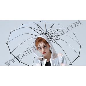 Promotiona Pretty Transparent Kids Folding PVC Umbrella
