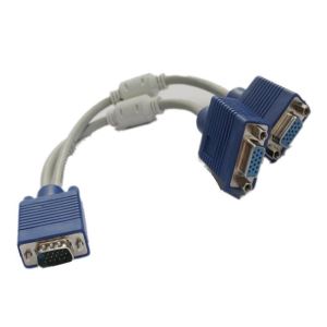 VGA Monitor Cable Y Splitter 2 in 1 30CM