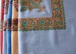 Multicolour Embroidered Scarf Middle Eastern Lady Scarf Arab Hair Scarf