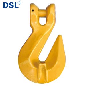 G80 Galvanized Clevis Shortening Wing Grab Hook for Lifting Chains, Forged, Tempered & Quenched