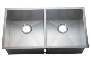 Hand Made Undermount Stainless Steel 32 in. Equal Double Basin Kitchen Sink (HM3219)