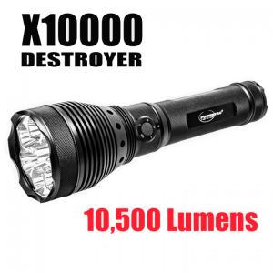 Military Lighting 10000 Lumen Tactical Light Strobe Flashlight Mil Tac Throw Lighting