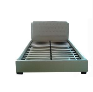 China Modern Leather Bed White And Black Leather Bed Frame