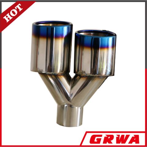 Double Outlet Burnt Exhaust Tips for Cars