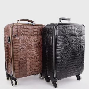 Handmade Crocodile Skin Luggage Trolly Case