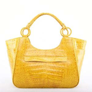 Affordable Crocodile leather Ladies Bags yellow
