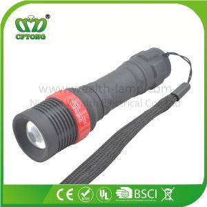 Rubber Painted Zoomable Brightness LED Torch Lamp