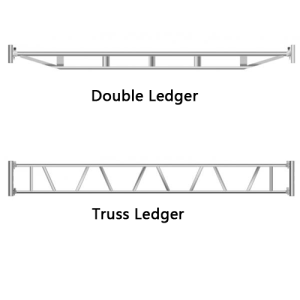 RingLock Scaffolding System Of Double And Truss Ledgers