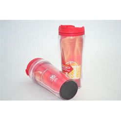 Designs Insulated Travel Tumbler Featuring BPA-free and Break-resistant Plastic, Double Wall Construction and Leak-proof Slide Lid, 16 OZ. Capacity