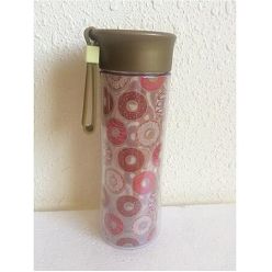 Insulated 16-Ounce Plastic Tumblers, Clear Body BPA FREE, Handle Cover