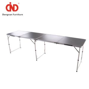 DN Table Height Adjustable 2Ft-8Ft Portable DN Outdoor Camping Picnic Party Dining Aluminum Table With Carrying Handle