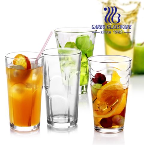 Simple Clear Glass Cups for Drinking Juice Lemonade Water and Cool Drinks at Daily Life