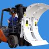 Forklift rotating roll clamp paper roll clamp forklift attachment