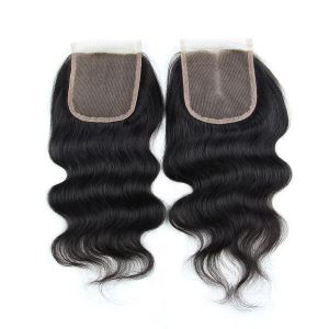 8A Soft and Smooth Middle Part Straight Unprocessed Raw Virgin Indian Hair 4*4 Lace Closure