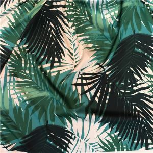 Classic Hawaiian Summer Tropical Beach Palm Pattern Custom Print Fabric by the Yard