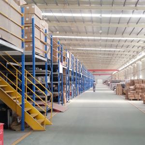 Two-layer Industrial Heavy Duty Warehouse Storage Metal Mezzanine Floors Rack System In Qingdao