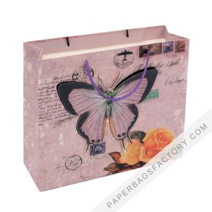 Butterfly Recycle Paper Bag with Handle Paperbag