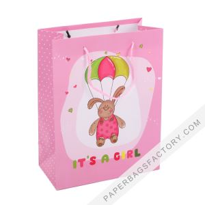 Kids Birthday Party Gift Paper Bag with Ribbon Handle