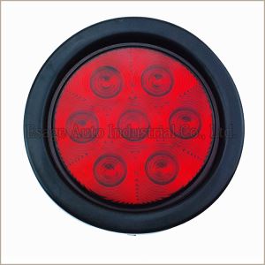 PVC Rubber Round LED Truck and Trailer Light – 4'' Tail/Stop/Turn Light W/ 7 LEDs