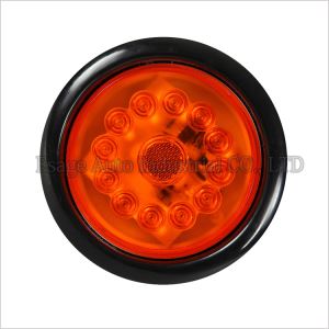PVC Rubber Round LED Truck and Trailer Light – 4'' Tail/Stop/Turn Light W/ 16 LEDs