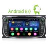 7 Inch Double Din Android 6.0 Black Ford Focus Car Stereo Audio Systems with Bluetooth